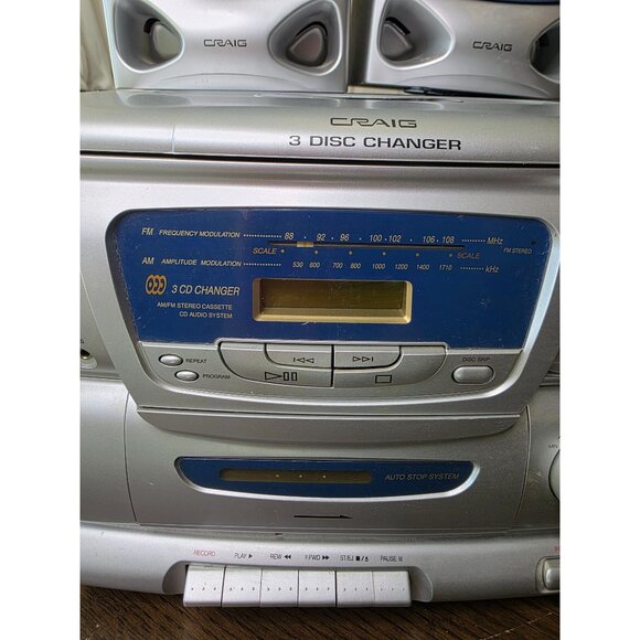 Craig CM4371 AM/FM Stereo Cassette Player 3 CD Changer Read - tested! Works! - Picture 5 of 16